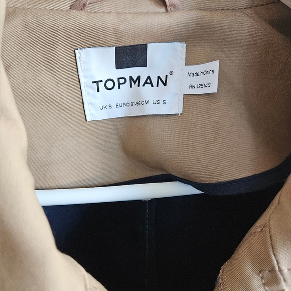 TopMan Waterproof Trench Coat - Picture 3 of 3